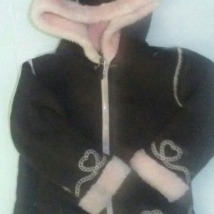 Izzy Kid's 18mo Toddler girls Faux Suede coat